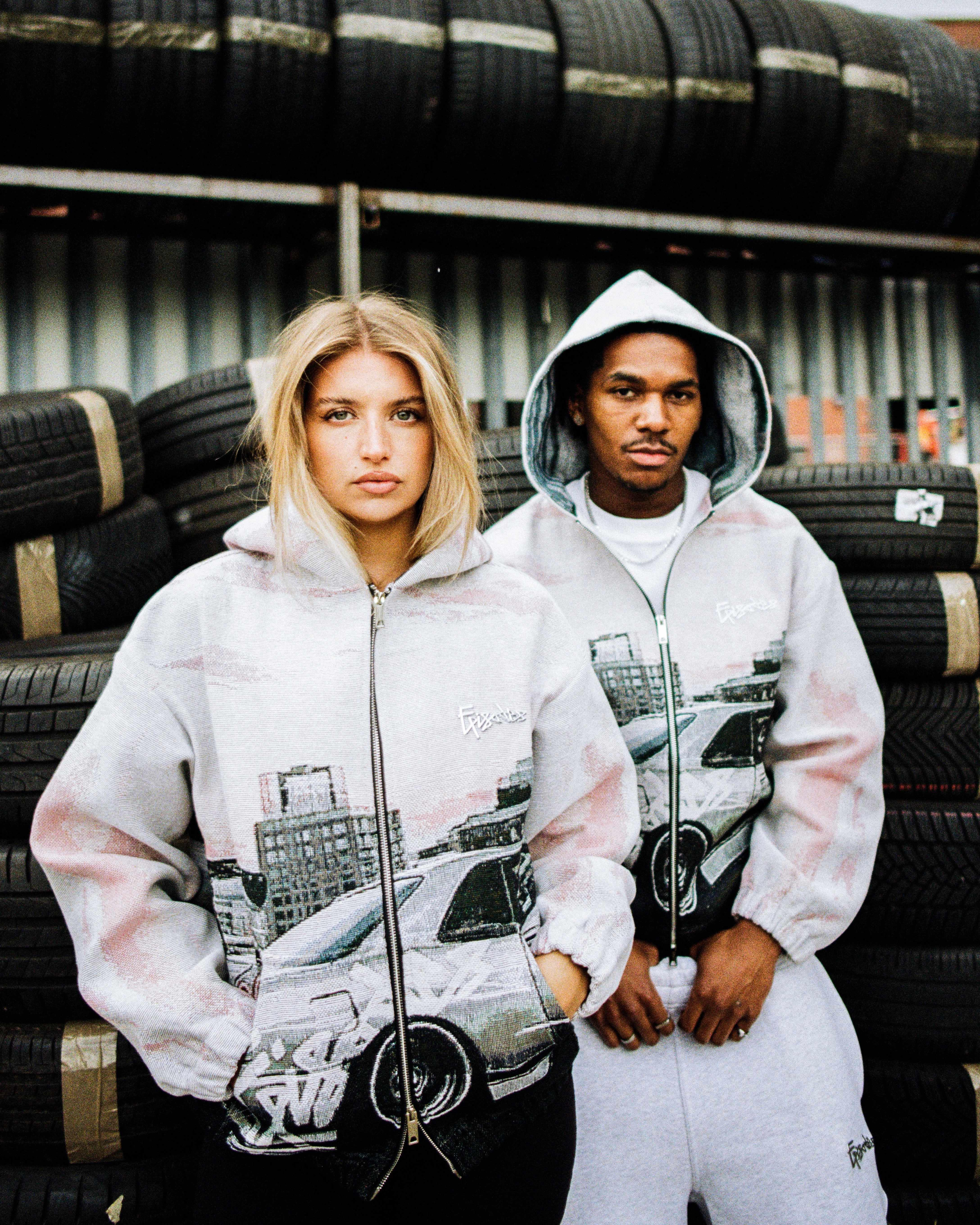 KEN & MARY Skyline スタジャン Mサイズ SKYLINE TAPESTRY ZIP-UP HOODIE - The Episodes Project