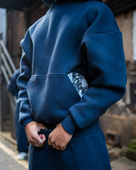 DISC HOODIE NAVY [630GSM]