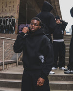 Disc Hoodie Black [630GSM]