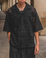 House of Cards Black Lace Shirt
