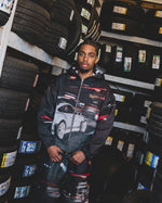 BRAKE-LIGHTS TAPESTRY ZIP-UP HOODIE