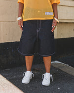 DISC RAW DENIM SHORTS [14OZ]