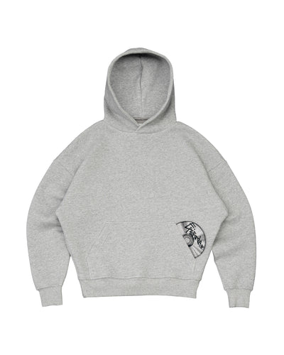 Disc Hoodie Grey [630GSM]