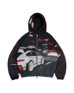 BRAKE-LIGHTS TAPESTRY ZIP-UP HOODIE