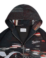 BRAKE-LIGHTS TAPESTRY ZIP-UP HOODIE
