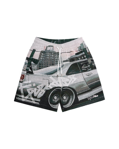 SKYLINE TAPESTRY BAGGY SHORTS