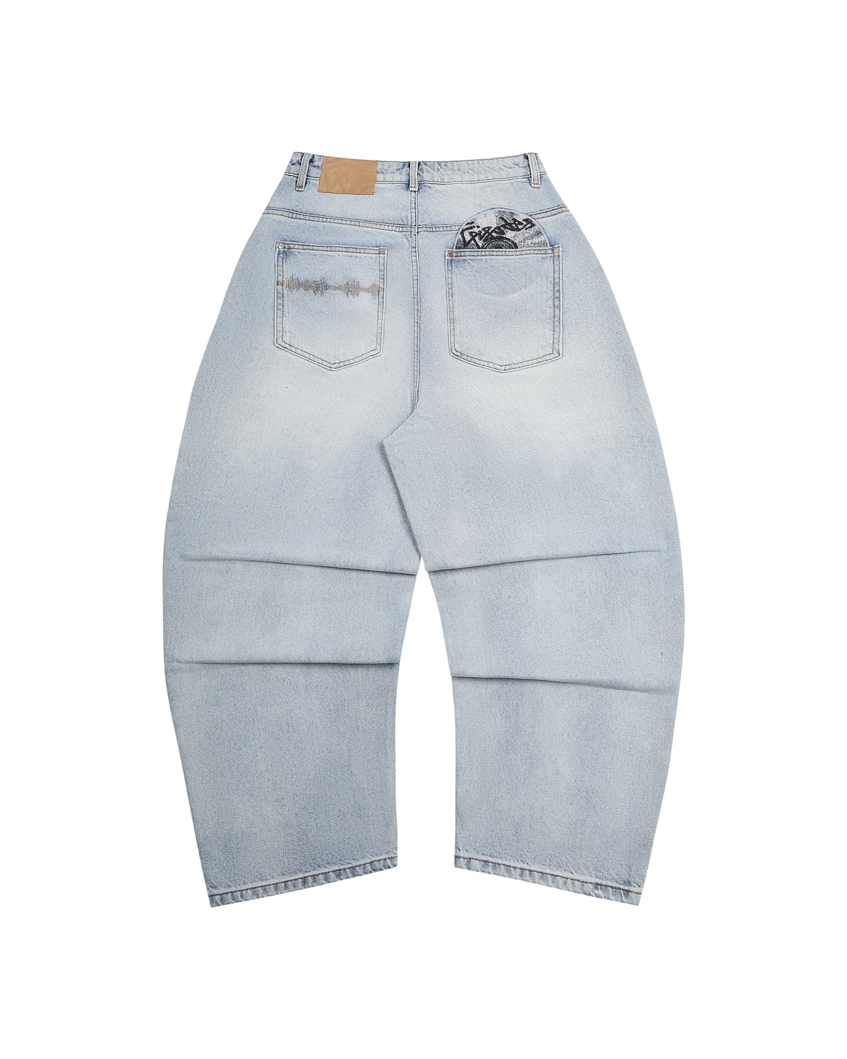 DISC BAGGY DENIM JEANS [14OZ]