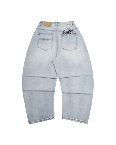 DISC BAGGY DENIM JEANS [14OZ]