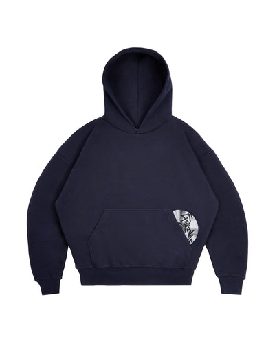 DISC HOODIE NAVY [630GSM]