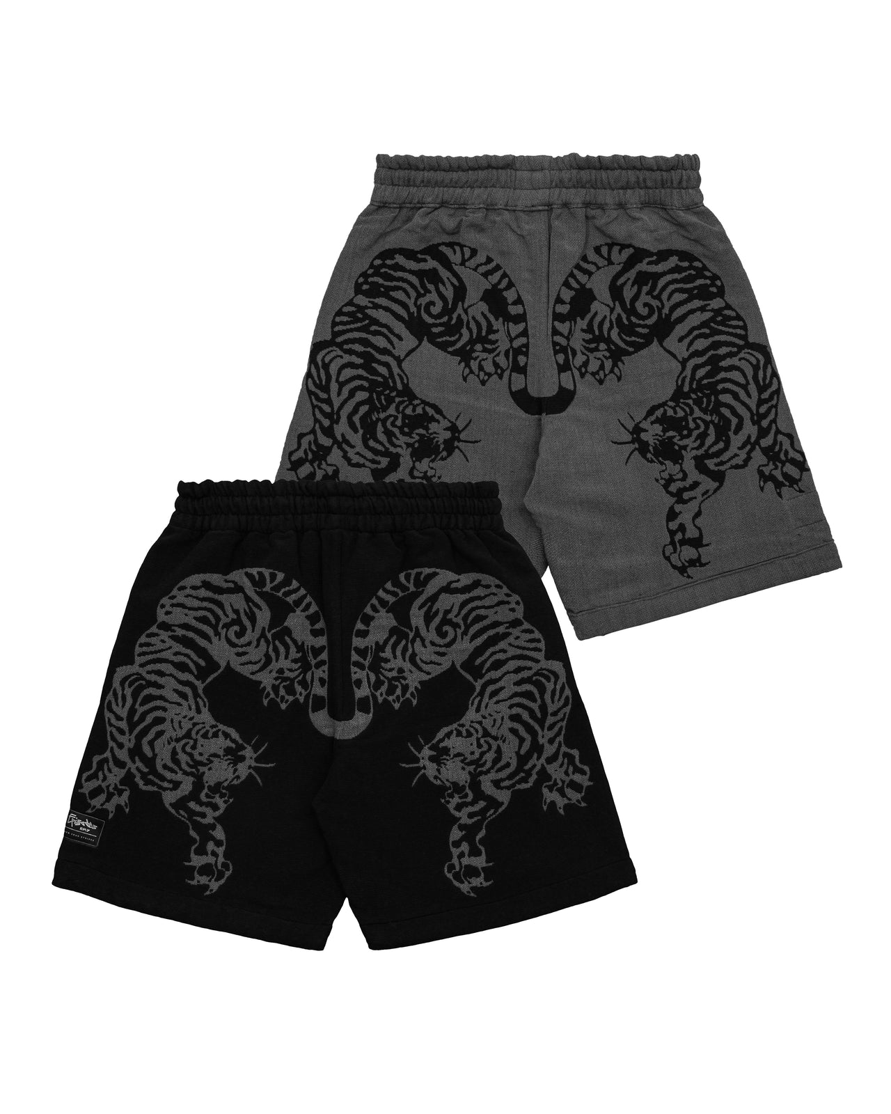 'EARN YOUR STRIPES' REVERSIBLE TAPESTRY SHORTS