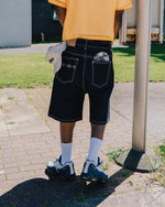 DISC RAW DENIM SHORTS [14OZ]