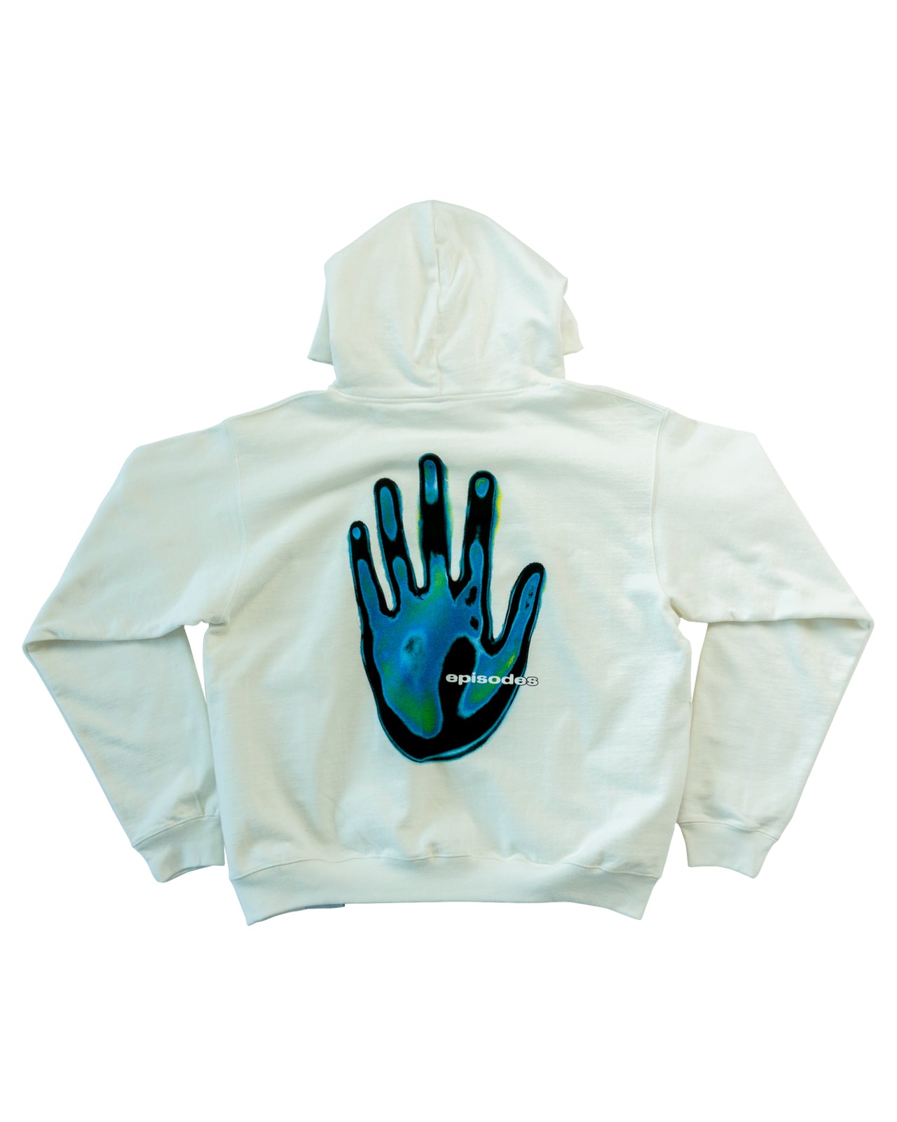 Hand Print Hoodie Ivory