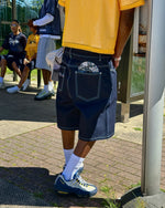 DISC RAW DENIM SHORTS [14OZ]