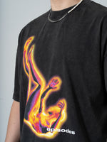 Falling Boxy T Black