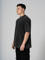 Hand Print Boxy T Black