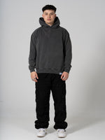 Hand Print Hoodie Black