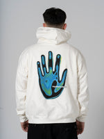 Hand Print Hoodie Ivory