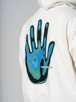 Hand Print Hoodie Ivory