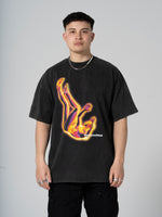 Falling Boxy T Black